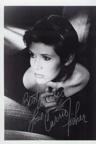 Carrie Fisher signed photograph