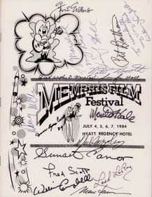 Memphis Film Festival program with legendary signatures