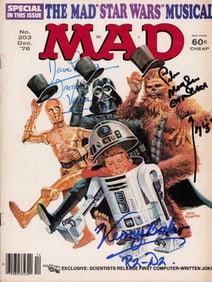 Star Wars MAD magazine cast signed