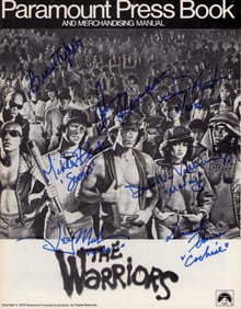 The Warriors pressbook signed by the cast