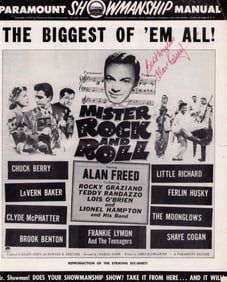 Alan Freed Mr Rock N Roll pressbook signed