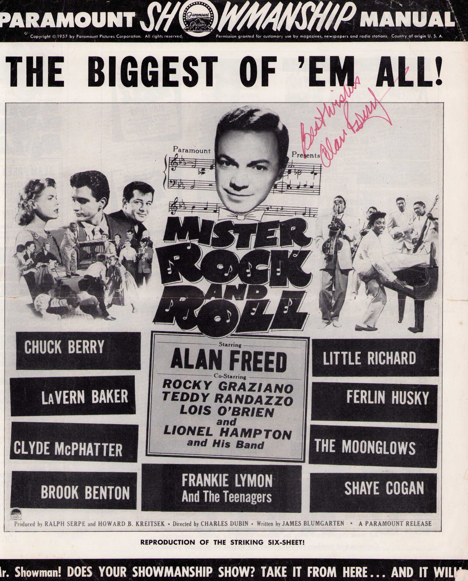 Alan Freed Mr Rock N Roll pressbook signed (1 of 1)