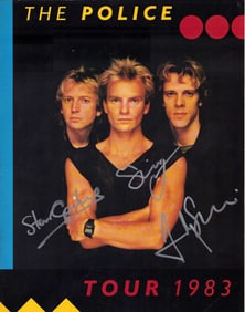The Police signed concert tour book