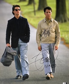Tom Cruise and Dustin Hoffman Rain man signed 16x20 Global certified