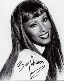 Iman signed photograph