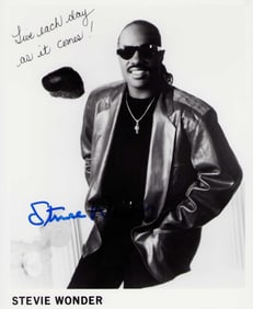 Stevie Wonder signed photograph
