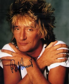 Rod Stewart signed photograph