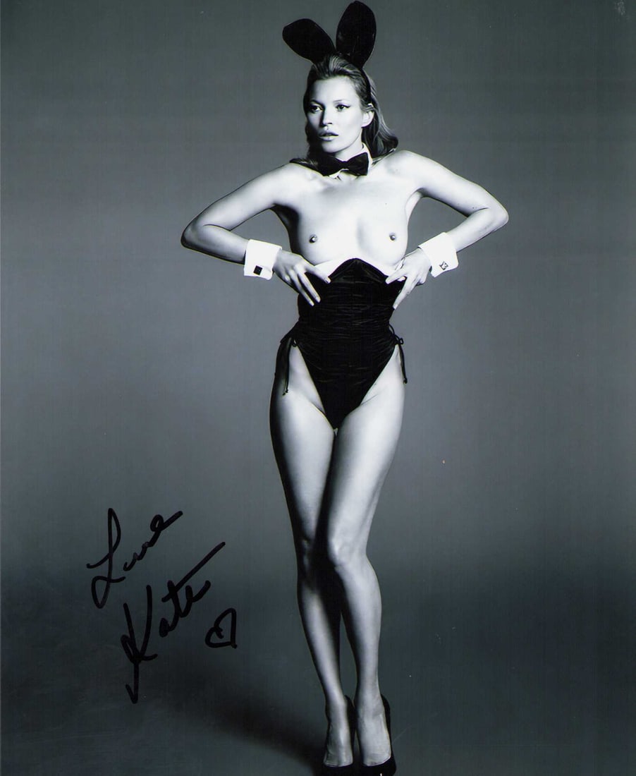 Kate Moss topless signed photograph (1 of 1)