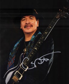 Carlos Santana signed photograph