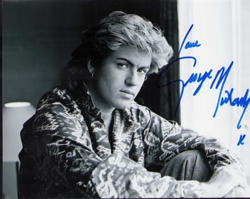 George Michael signed photograph