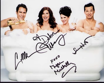 Will and Grace signed cast photograph