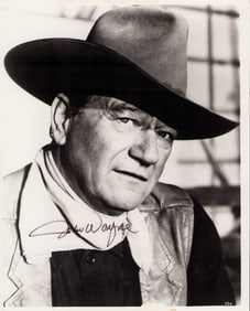 John Wayne signed photograph