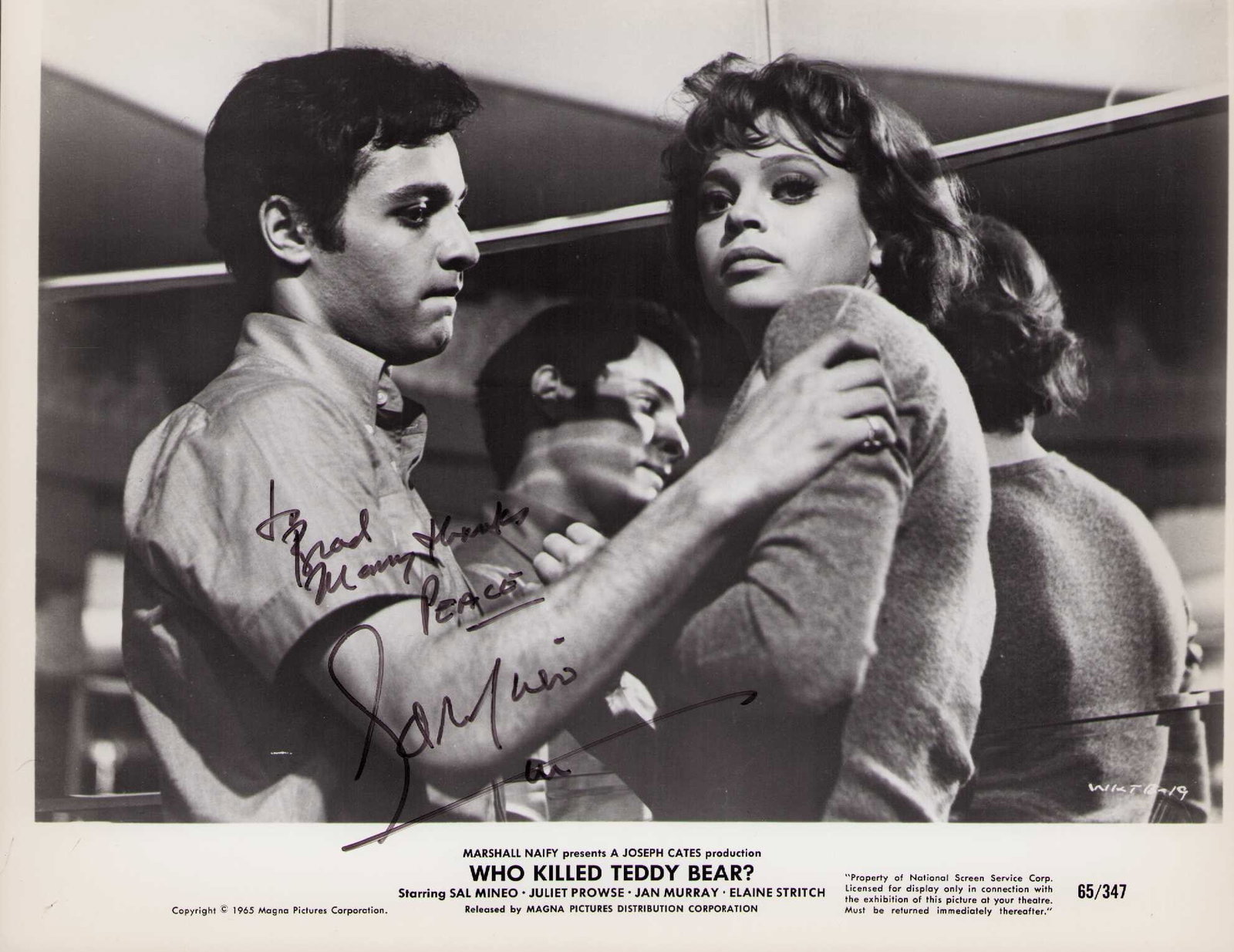 Sal Mineo signed photograph (1 of 1)