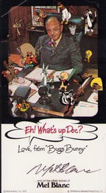 Mel Blanc signed 5x8 photograph