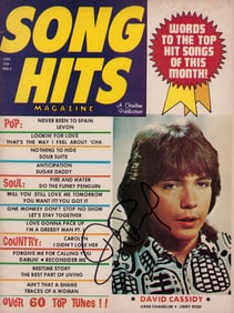 David Cassidy signed vintage Song Hits magazine