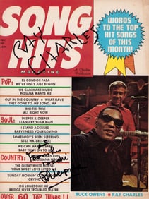 Ray Charles rare signed Song Hits magazine