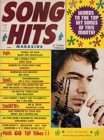 Neil Diamond signed Song Hits magazine