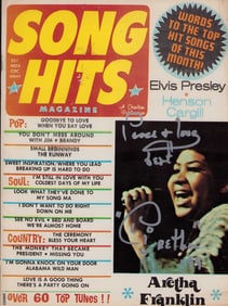 Aretha Franklin signed Song Hits magazine