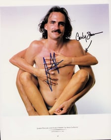 James Taylor and Carly Simon large signed photograph