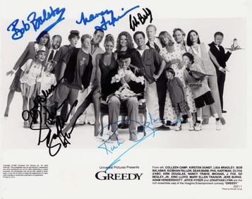 Greedy movie cast signed photograph