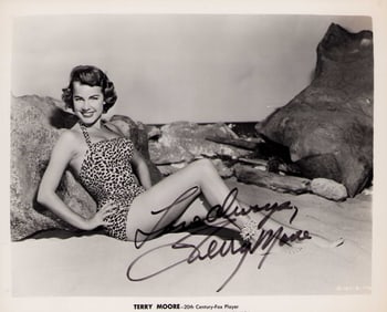 Terry Moore signed photograph