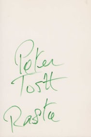 Peter Tosh vintage signed card rare