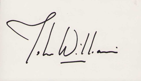 John Williams signed card Star Wars