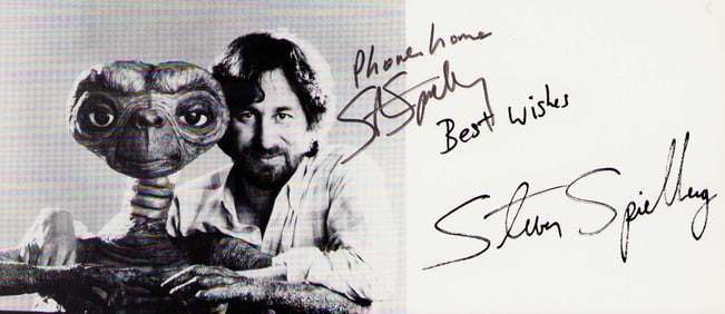 Steven Spielberg signed vintage photo 4x8