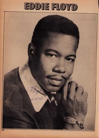Eddie Floyd signed 8x10 photograph taken from magazine