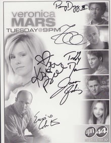 Veronica Mars cast signed photograph