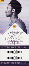 Kobe Bryant farewell signed ticket