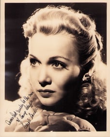 Carole Landis signed photograph