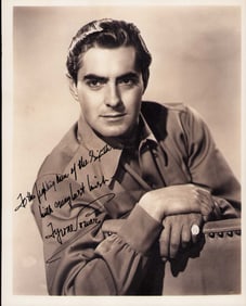 Tyrone Power signed photograph