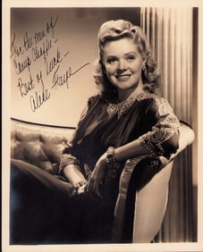 Alice Faye signed photograph
