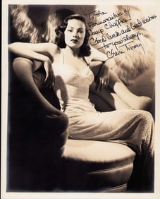 Gene Tierney signed photograph