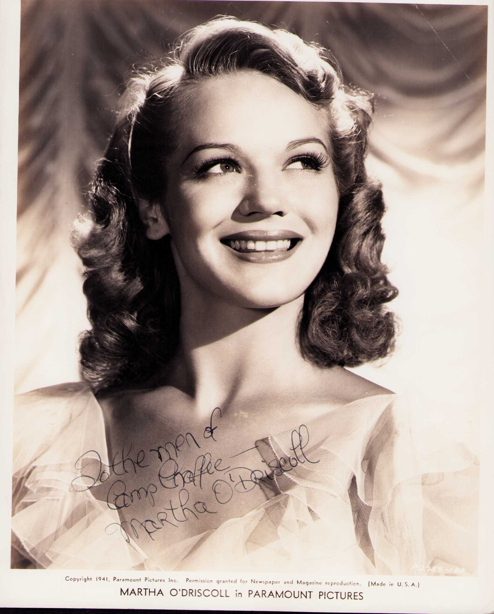 Martha O'Driscoll signed photograph (1 of 1)