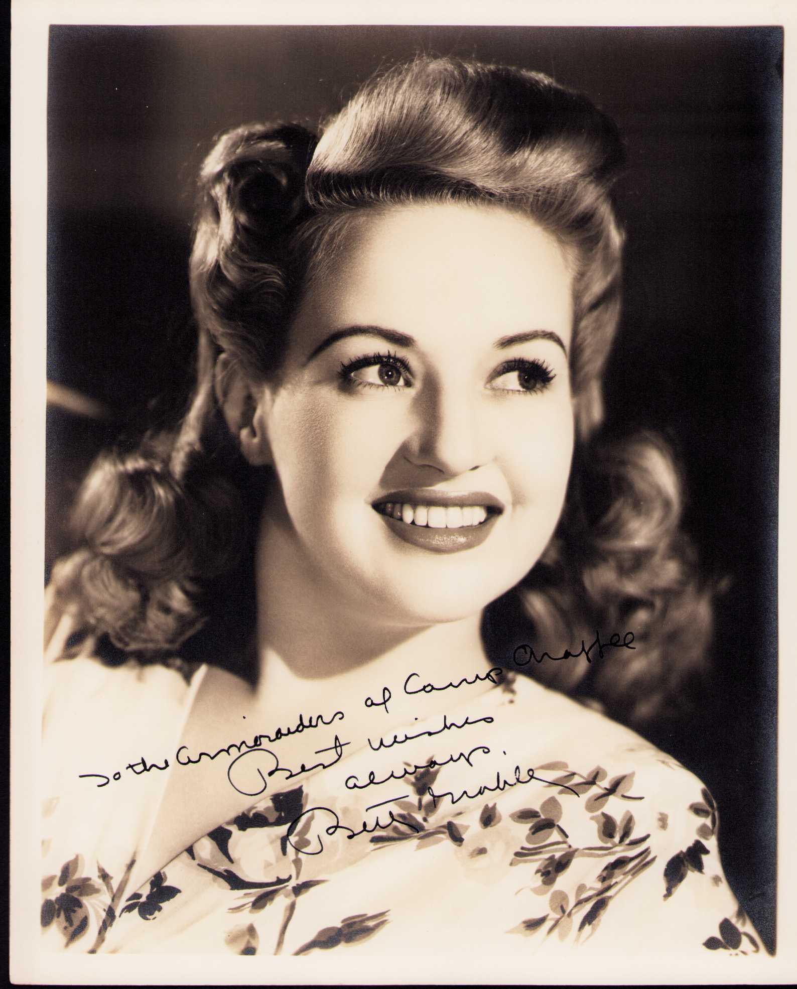 Betty Grable signed photograph (1 of 1)
