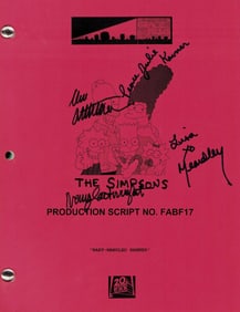 Simpsons original script cast signed