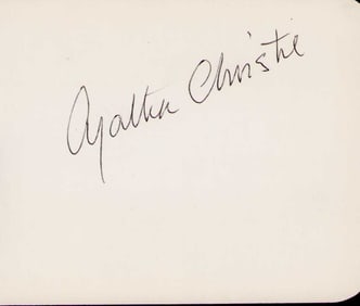 Agatha christie signature on page