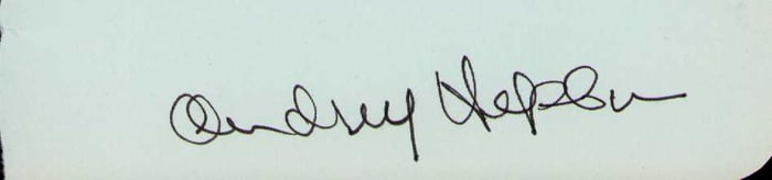 Audrey Hepburn signature