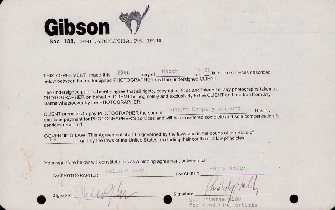 Buddy Holly contract signed (1 of 1)