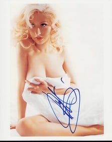 Christina Aguliera signed photograph