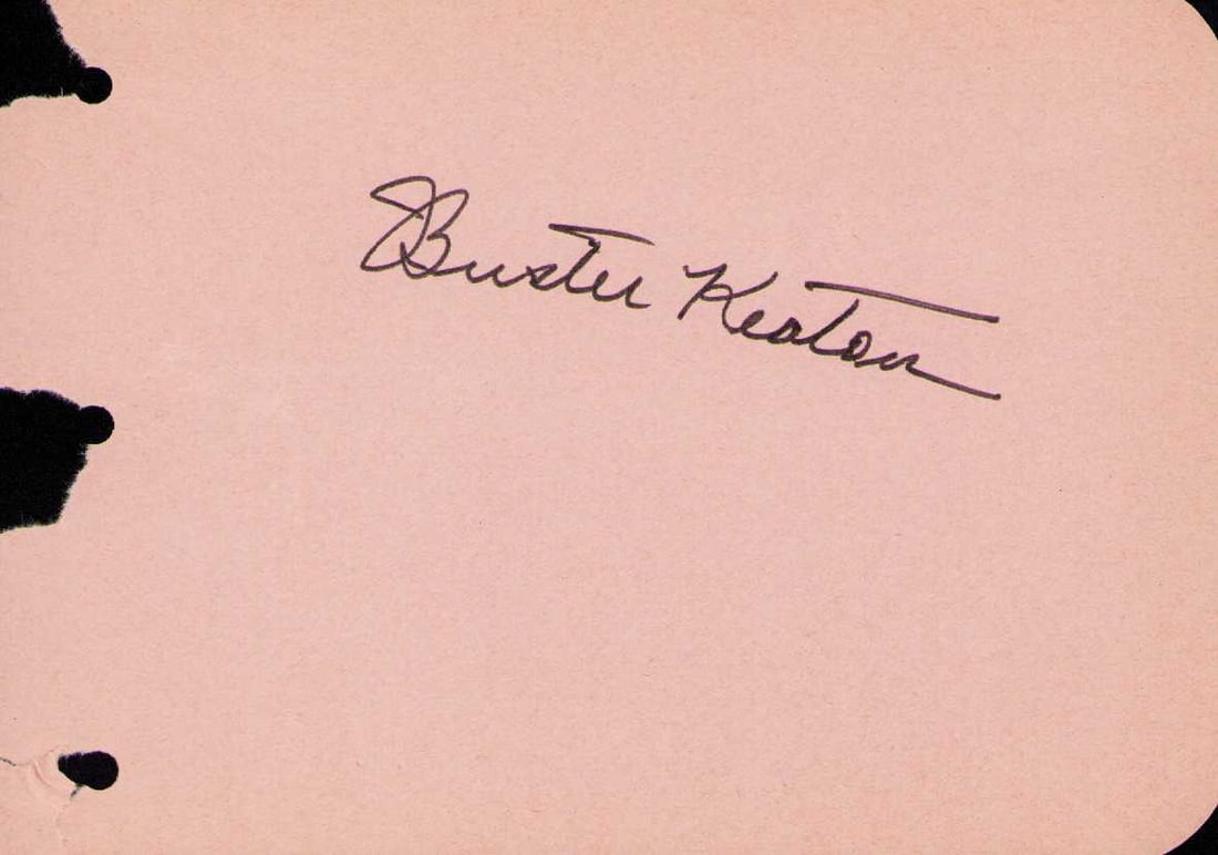 Buster Keaton signature on page (1 of 1)