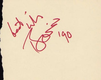 David Bowie signature on page