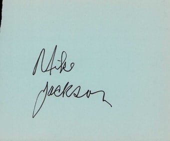 Michael Jackson young signature on page