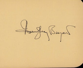 Humphrey Bogart signature on page