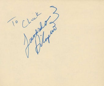 Leonardo Dicaprio signature on page