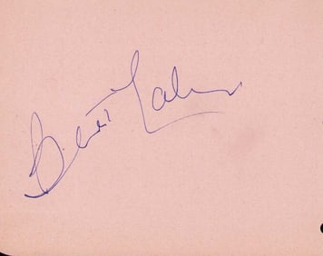 Bert Lahr signature on page