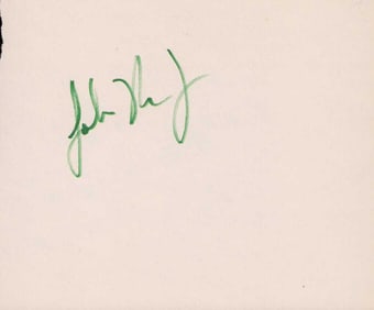 John F Kennedy Jr signature on page