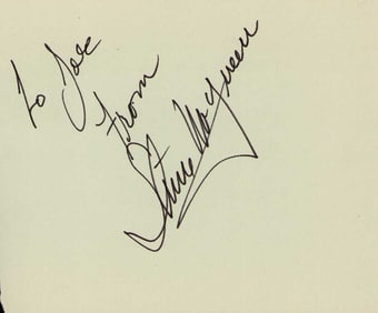 Steve McQueen signature on page